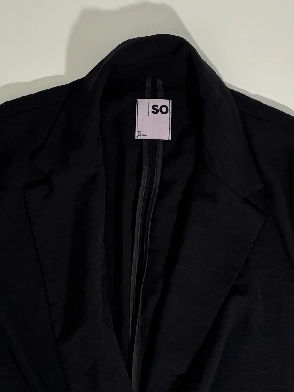 SO Black Single-Button Blazer Size XS